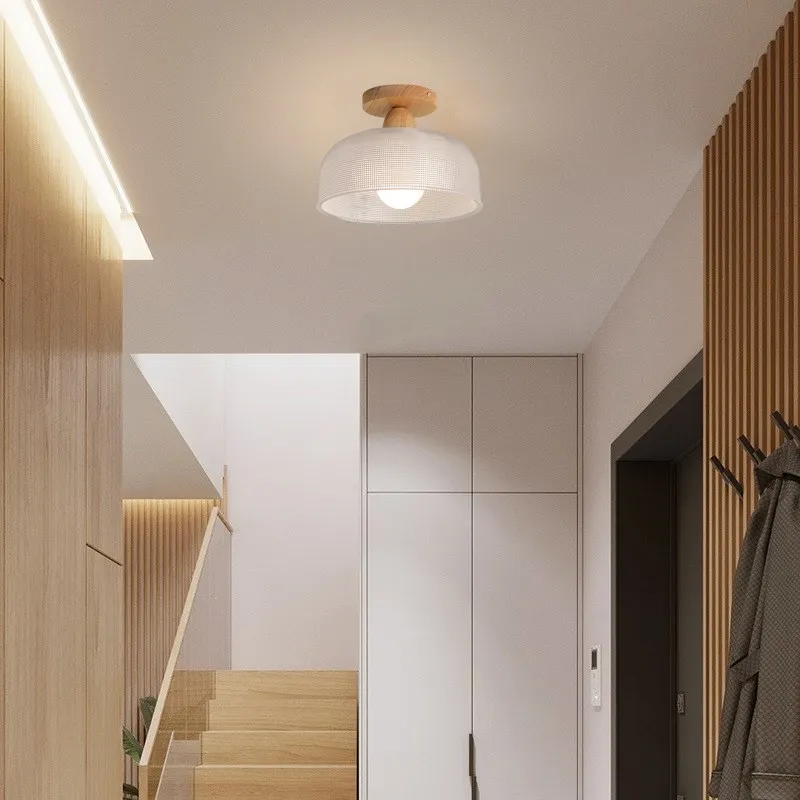 Plafonnier nordique en bois à tête unique - Image 2