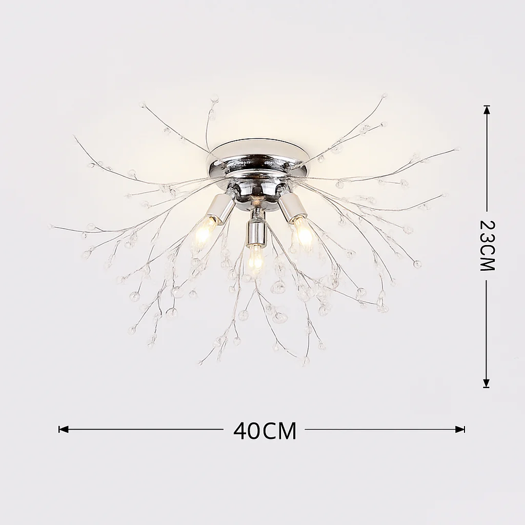 plafonnier nordique en cristal design moderne créatif rond pissenlit - Image 6