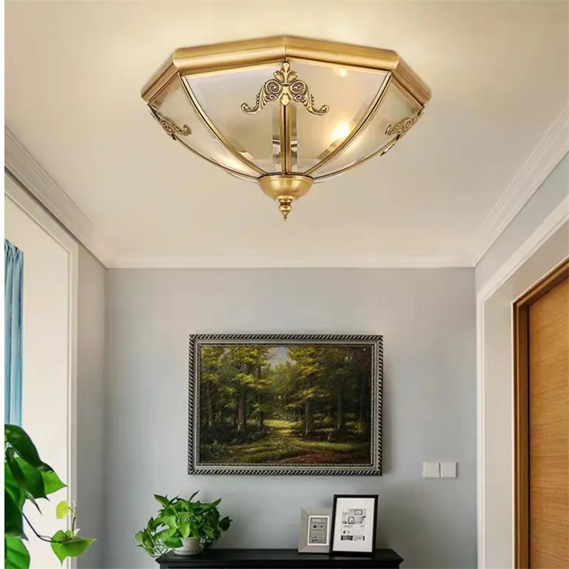 plafonnier nordique en métal et verre européen pour éclairage extérieur - Image 4