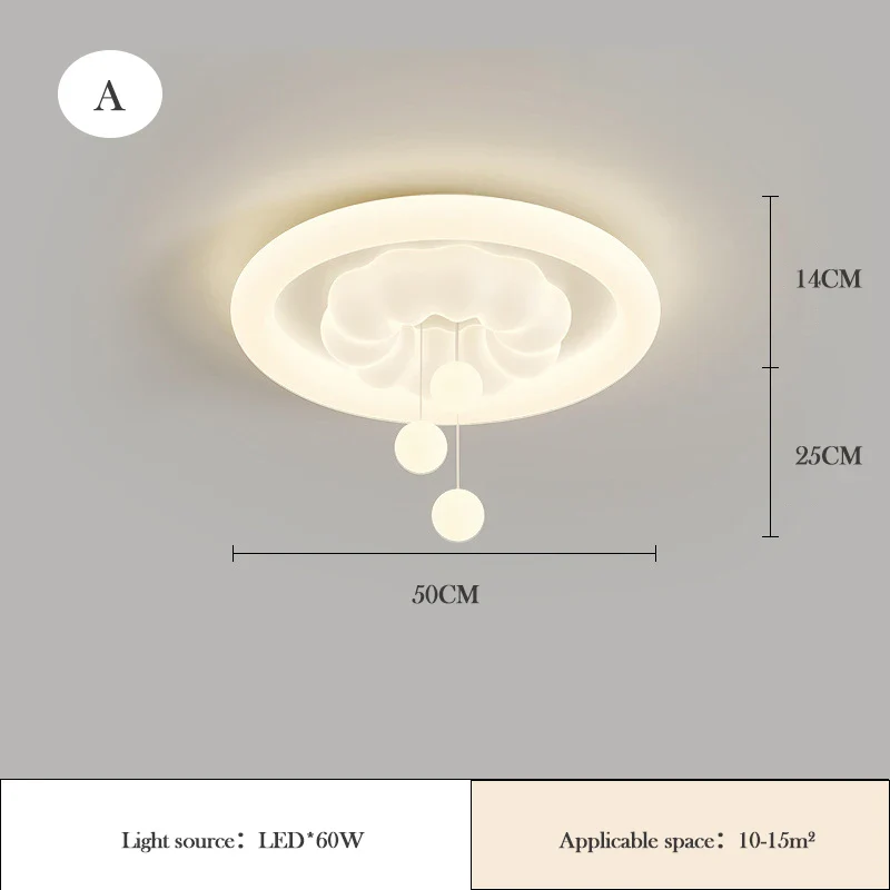 plafonnier nuage pour chambre d'enfant style crémeux et ludique - Image 9