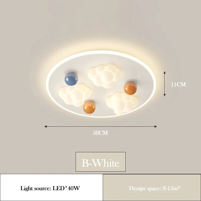 plafonnier nuage style crème pour chambre enfant moderne et chaleureux - Image 8