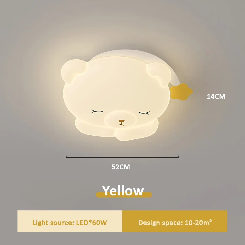 plafonnier ours mignon lampe pour chambre d'enfant moderne et romantique - Image 7