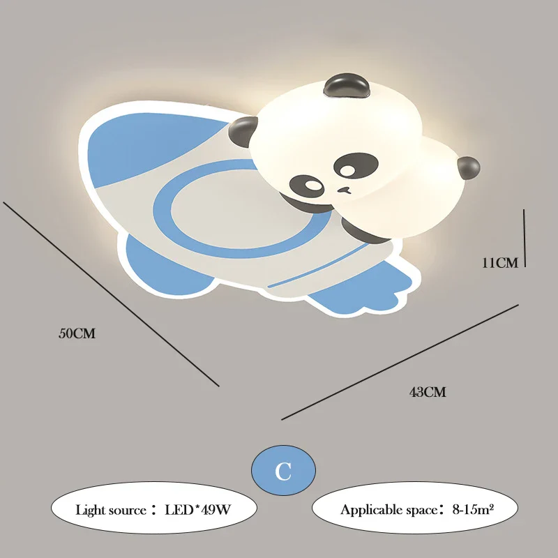plafonnier panda mignon pour chambre d'enfant moderne minimaliste - Image 4