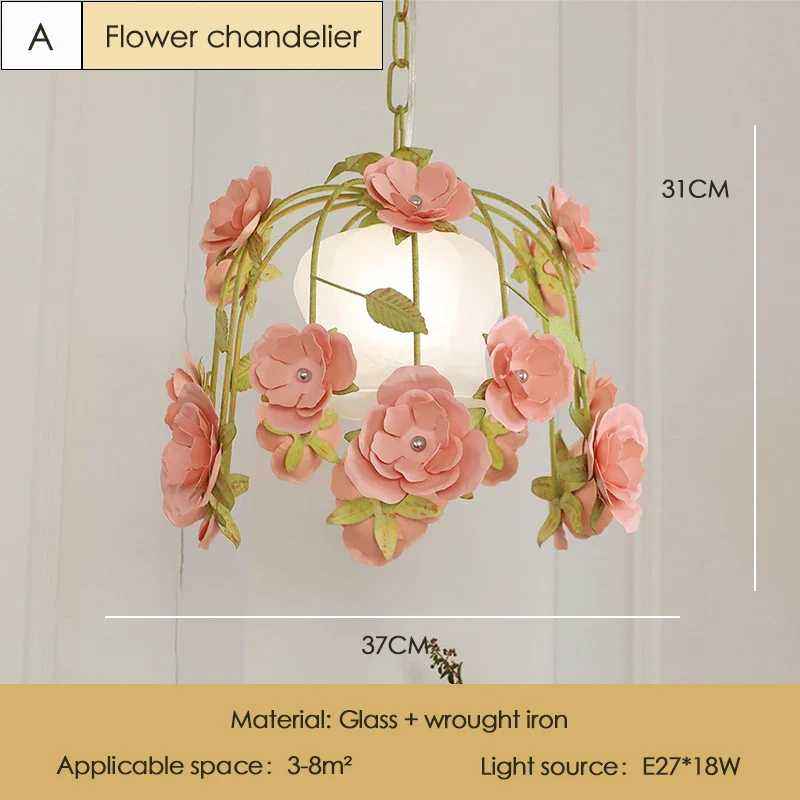 plafonnier rétro en forme de rose pour décoration romantique et chaleureuse - Image 10
