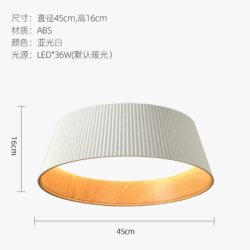 plafonnier rond en bois wabi sabi design minimaliste pour intérieur - Image 8
