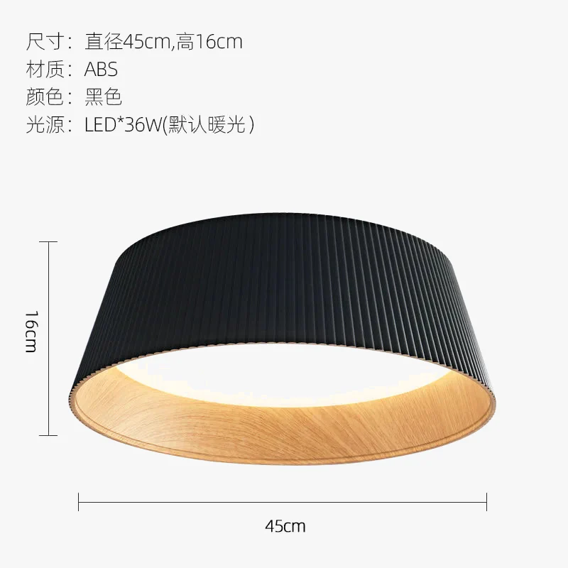 plafonnier rond en bois wabi sabi design minimaliste pour intérieur - Image 9