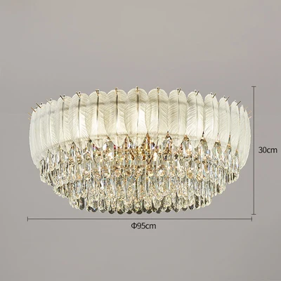 plafonnier rond en cristal luxe éclairage led pour intérieur - Image 11