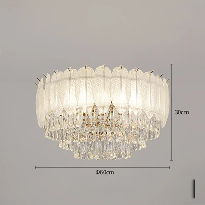 plafonnier rond en cristal luxe éclairage led pour intérieur - Image 12