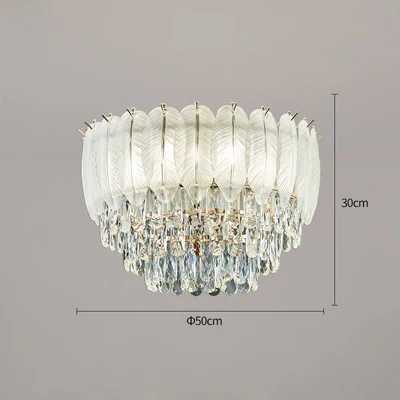 plafonnier rond en cristal luxe éclairage led pour intérieur - Image 7