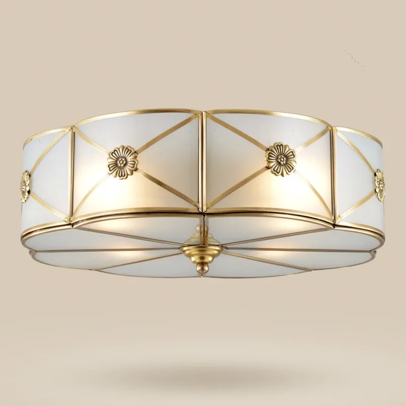 plafonnier rond en cuivre pour éclairage intérieur élégant - Image 2