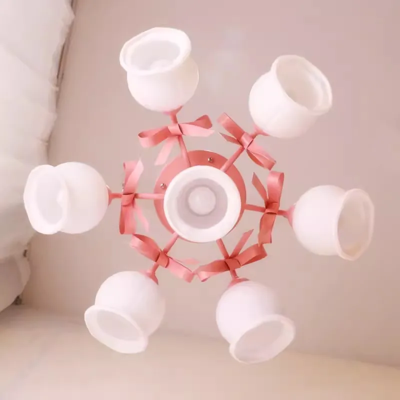 plafonnier style crème pour chambre de princesse et filles - Image 3