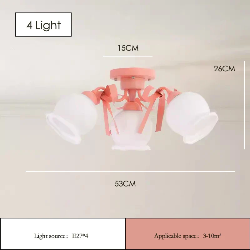 plafonnier style crème pour chambre de princesse et filles - Image 7