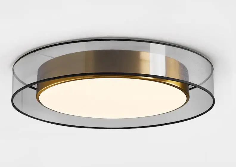 plafonnier vintage en pvc avec éclairage en cuivre et bande led - Image 6
