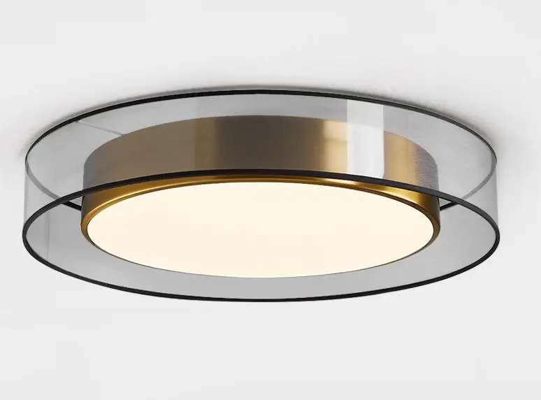 plafonnier vintage en pvc avec éclairage en cuivre et bande led - Image 7