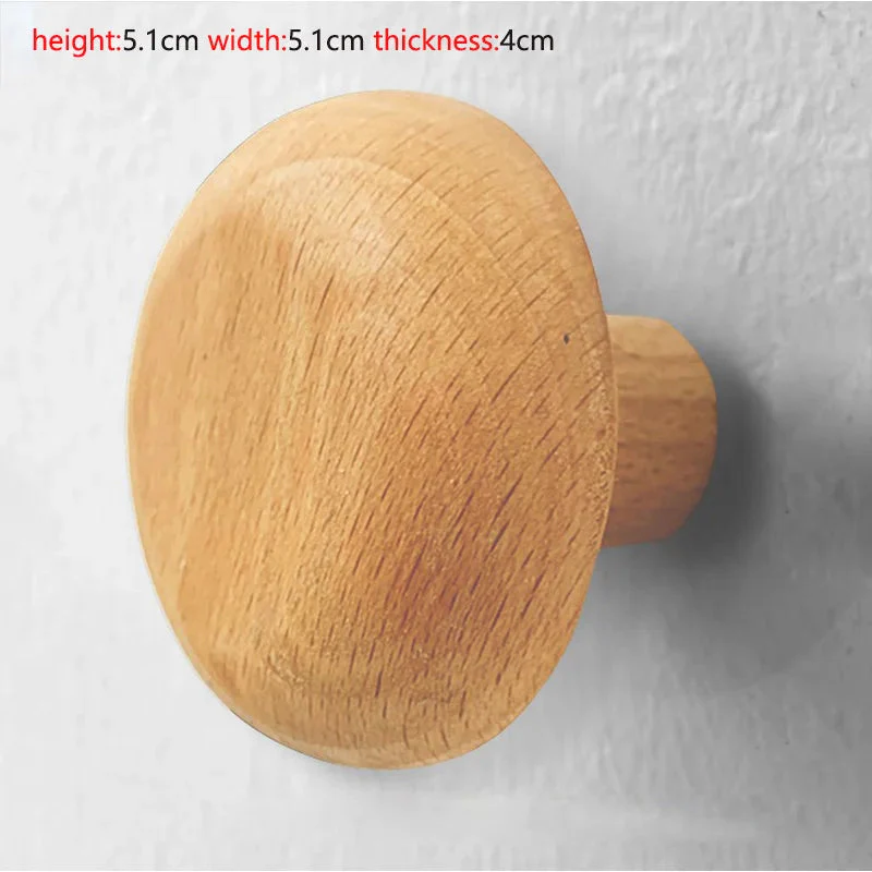 porte-manteau mural en bois naturel pour rangement décoratif - Image 7