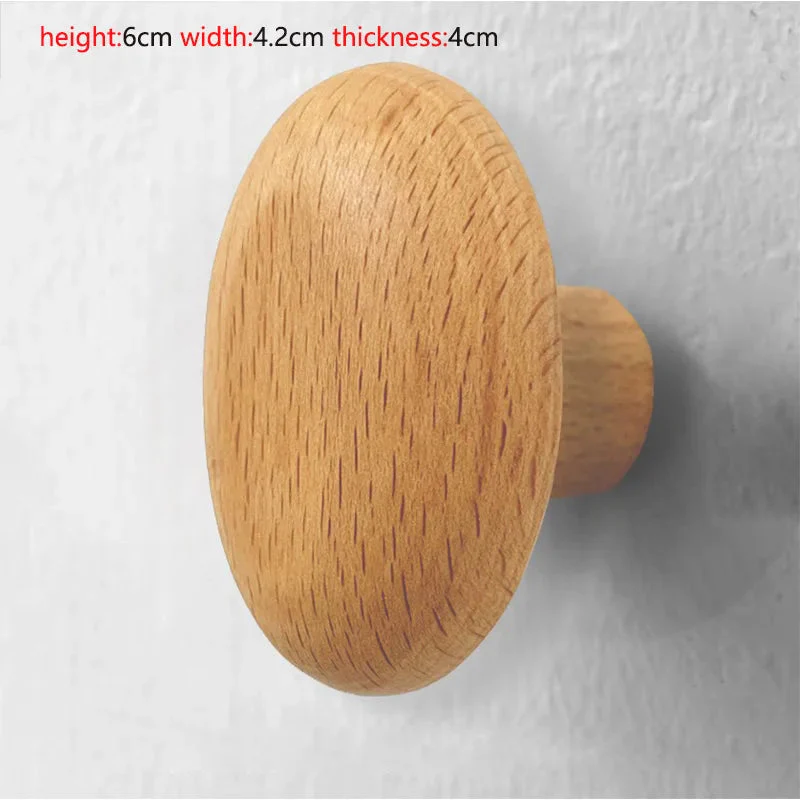 porte-manteau mural en bois naturel pour rangement décoratif - Image 8