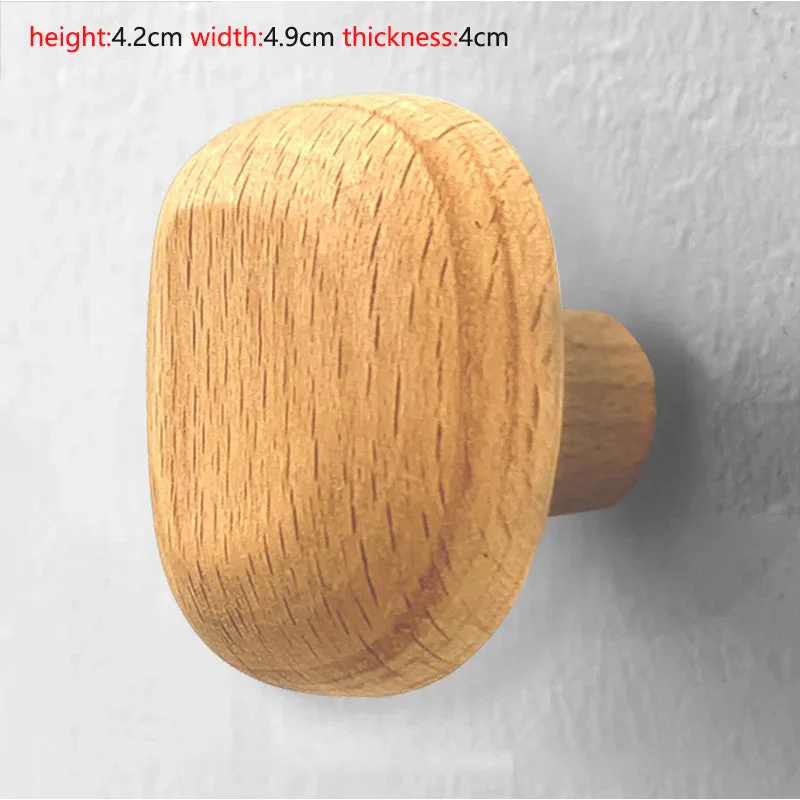 porte-manteau mural en bois naturel pour rangement décoratif - Image 9