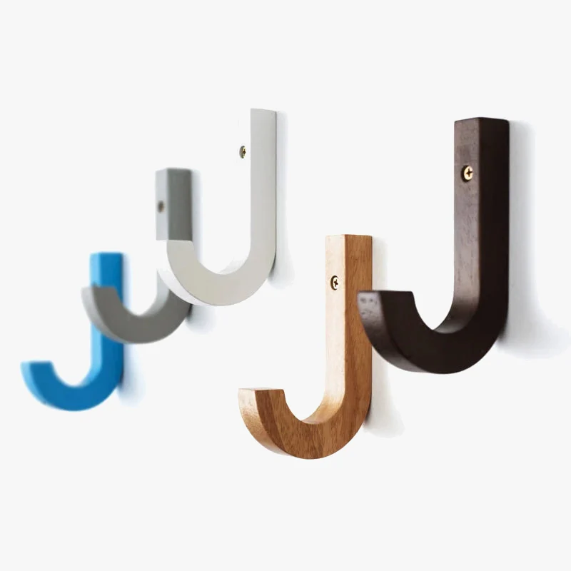 porte-manteau mural en bois pour une décoration créative - Image 2