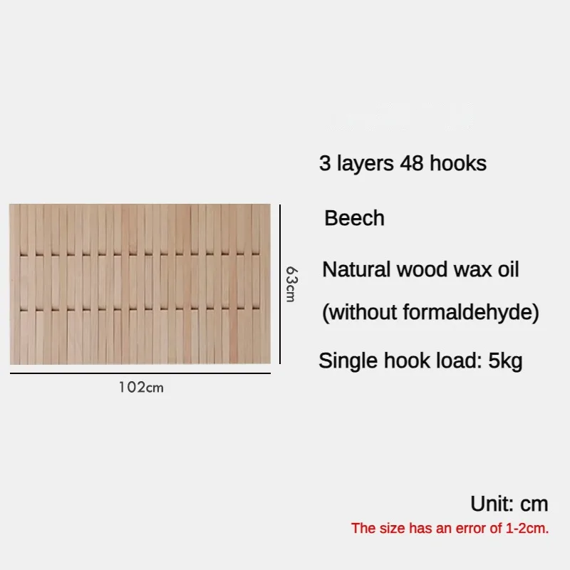 porte-manteau mural en bois pour vĂȘtements et clĂ©s - Image 11