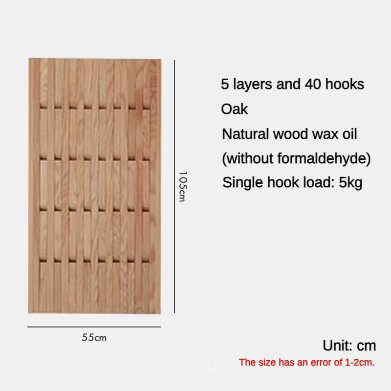 porte-manteau mural en bois pour vĂȘtements et clĂ©s - Image 13