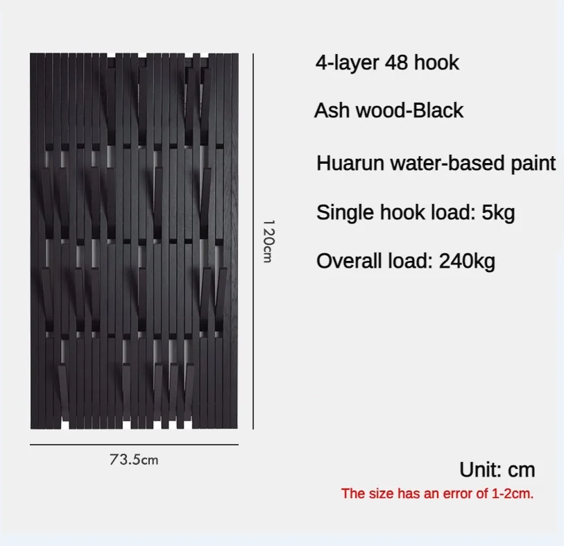 porte-manteau mural en bois pour vĂȘtements et clĂ©s - Image 15