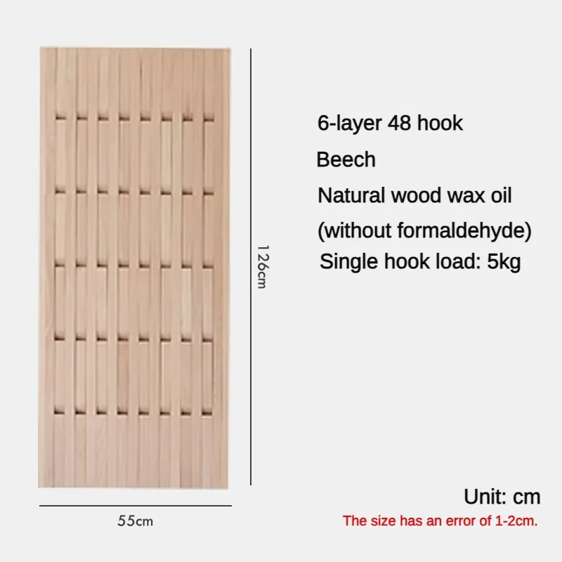 porte-manteau mural en bois pour vĂȘtements et clĂ©s - Image 18