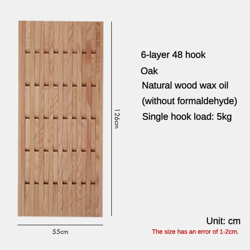 porte-manteau mural en bois pour vĂȘtements et clĂ©s - Image 8