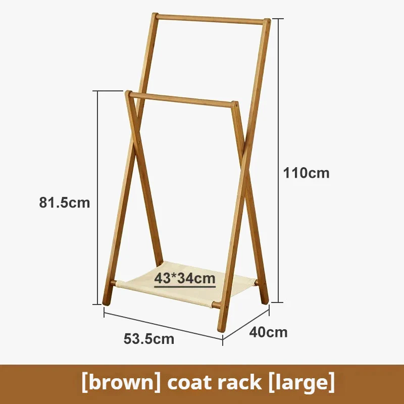 porte-manteau pliable avec étagère de rangement multifonctionnel - Image 7