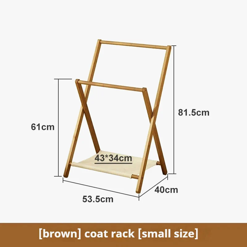 porte-manteau pliable avec étagère de rangement multifonctionnel - Image 8