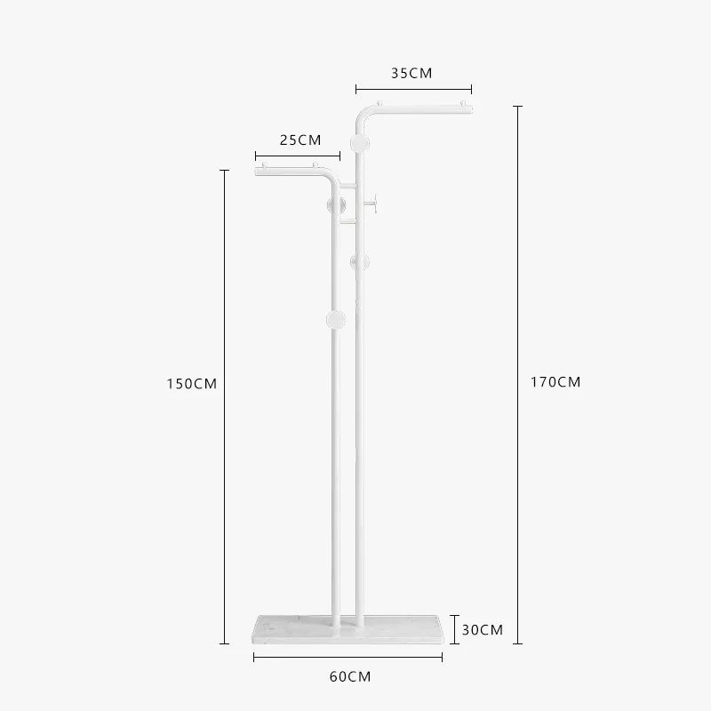 porte-manteau simple au sol pour vĂȘtements d'intĂ©rieur et balcon - Image 7