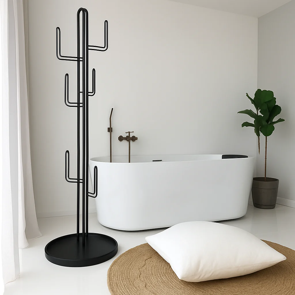 porte-manteau sur pied design moderne en forme de cactus - Image 4