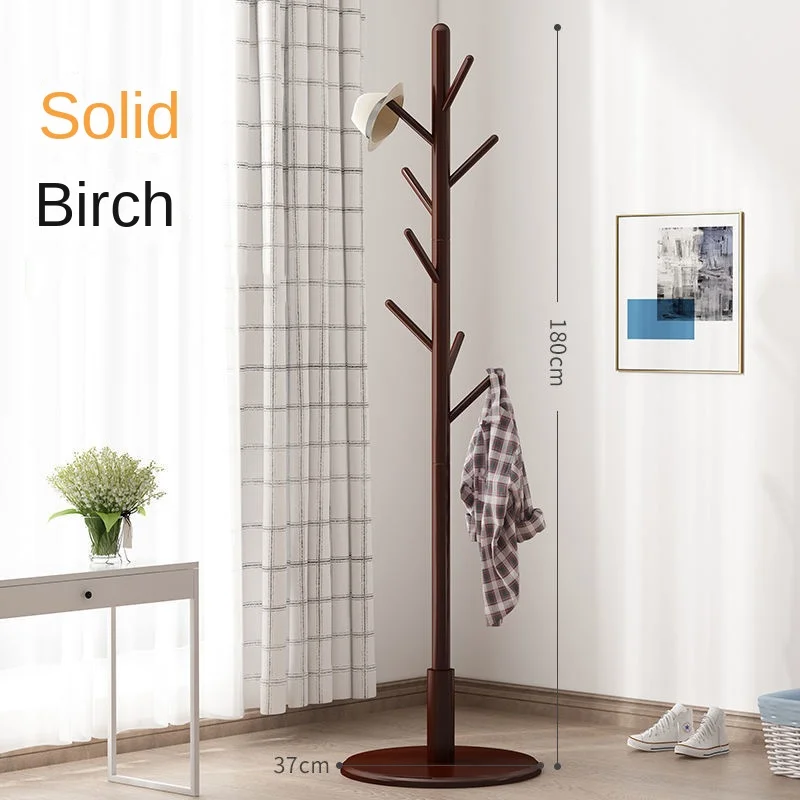 porte-manteau vertical en bois massif pour vĂȘtements et accessoires - Image 12