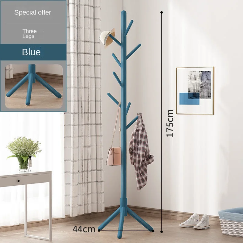 porte-manteau vertical en bois massif pour vĂȘtements et accessoires - Image 14