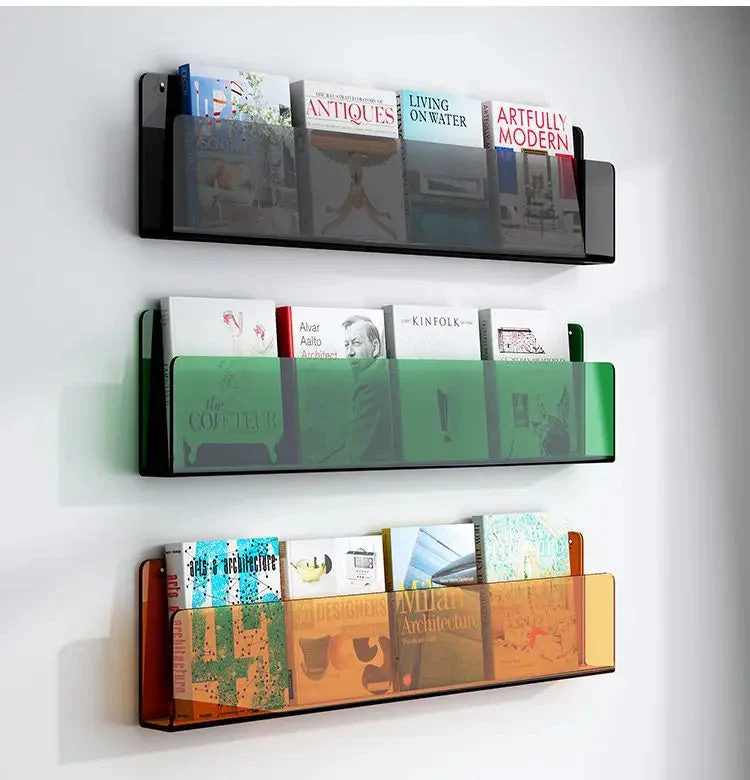 porte-revues mural en acrylique pour brochures et dossiers - Image 4