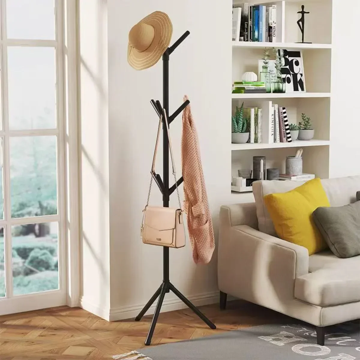 porte-vêtements et chapeaux support vertical en forme de branche - Image 4