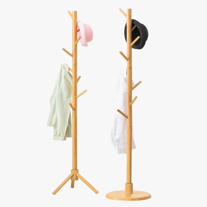 porte-vêtements suspendu en bois pour rangement pratique - Image 2