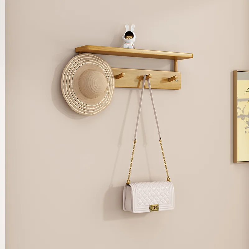 portemanteaux en bambou double couche pour rangement créatif - Image 2