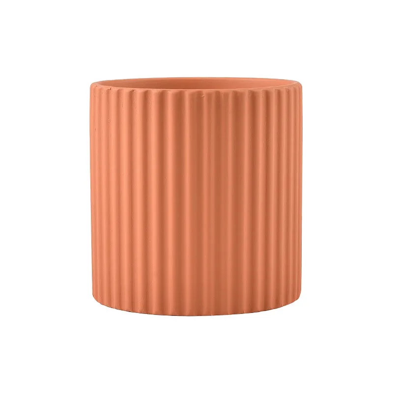 pot de fleurs en céramique lignes verticales pour plantes d'intérieur - Image 20
