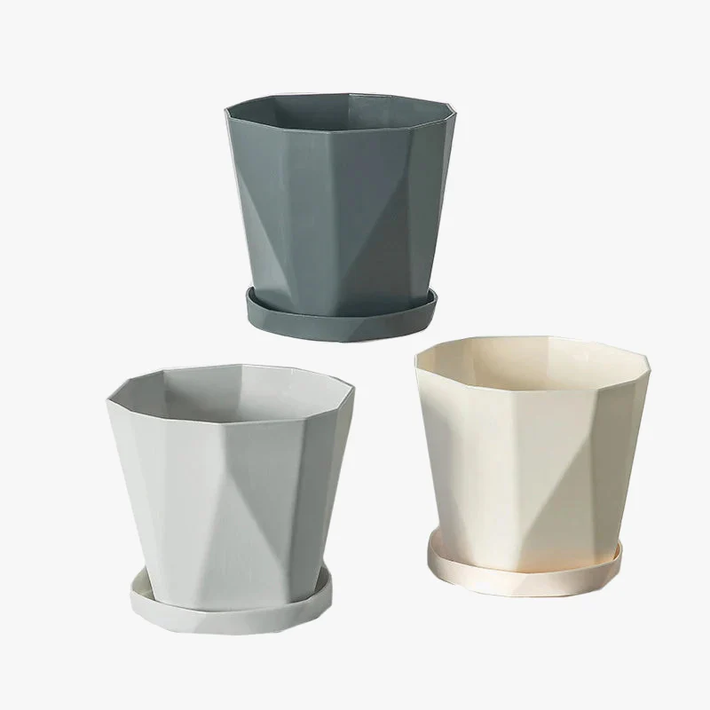 pot de fleurs en plastique style nordique tendance et simple - Image 3