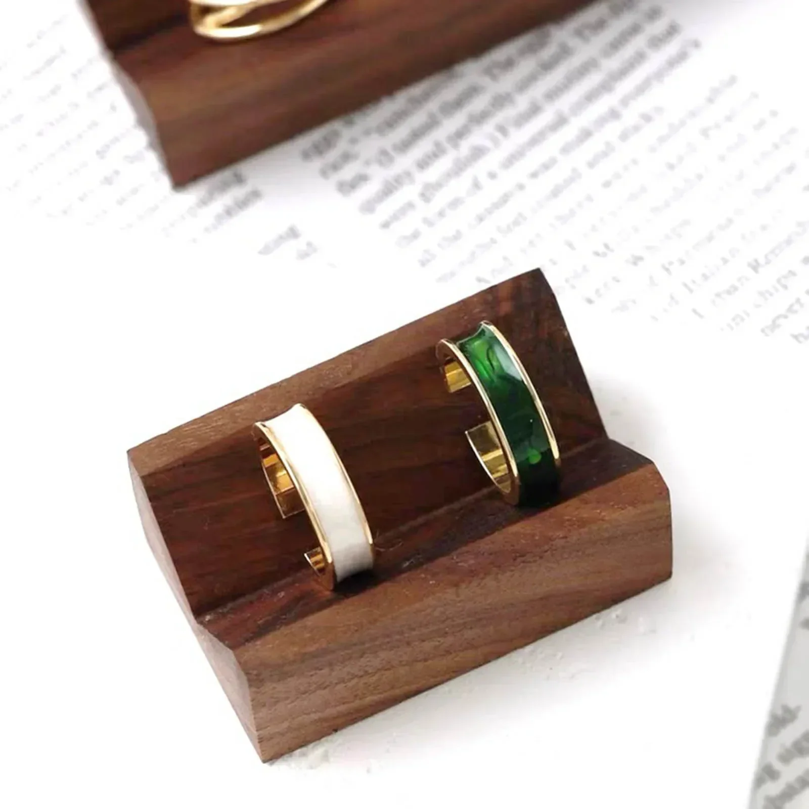 présentoir à bagues en bois vintage pour bijoux - Image 4