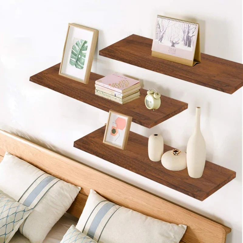 présentoir mural en bois rustique pour rangement décoratif - Image 2