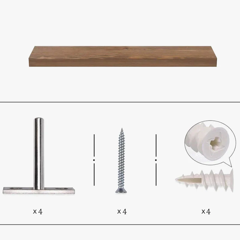 présentoir mural en bois rustique pour rangement décoratif - Image 5
