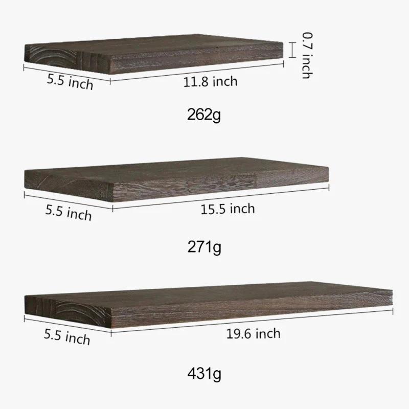 présentoir mural en bois rustique pour rangement décoratif - Image 6