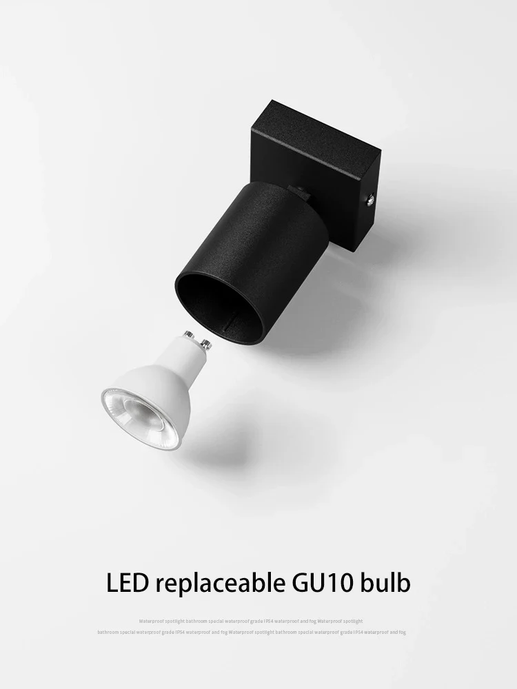 projecteur led gu10 montage surface angle réglable aluminium foco - Image 4