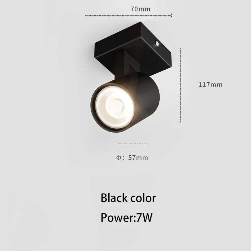 projecteur led gu10 montage surface angle réglable aluminium foco - Image 7