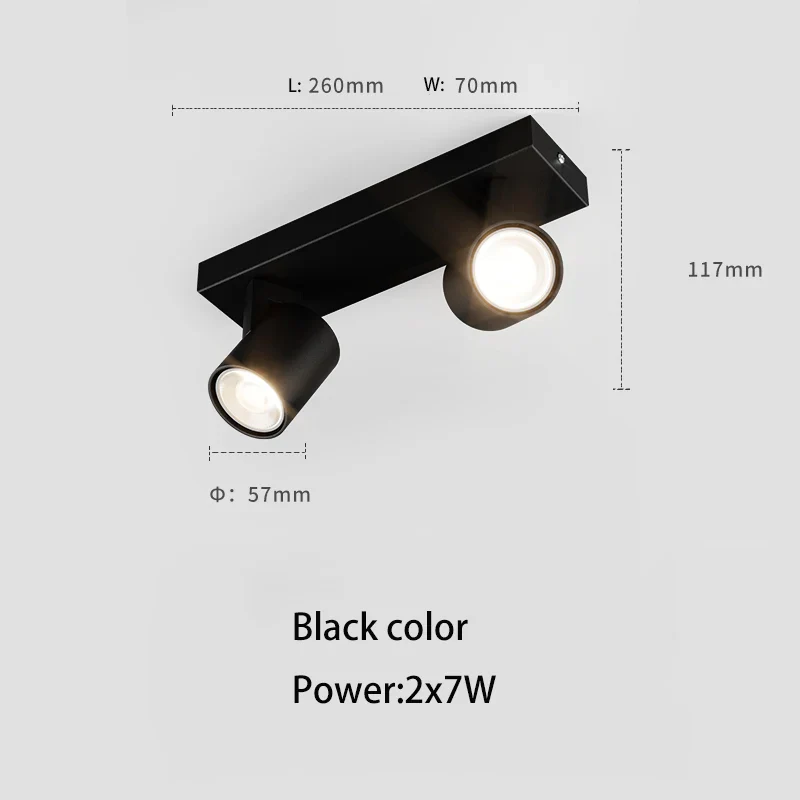 projecteur led gu10 montage surface angle réglable aluminium foco - Image 9