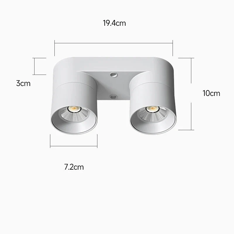 projecteur led pliable rotatif monté surface anti-éblouissement aluminium - Image 7