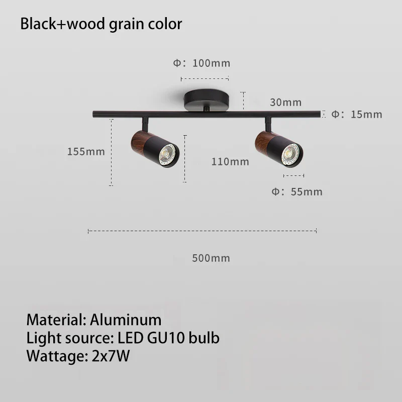 projecteur led 	gu10 sur rail en aluminium angle réglable - Image 13
