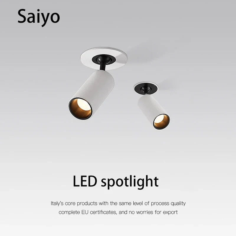 projecteurs led sans bordure encastré rond évolutif pour magasin