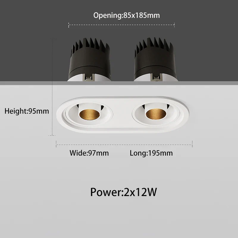 projecteurs led smart downlight réglable zigbee tuya triac - Image 6